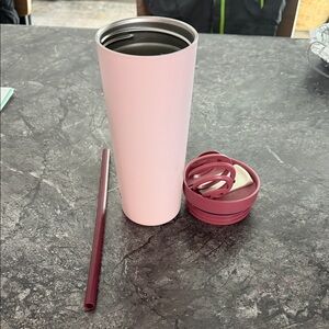 Stainless Blender Bottle with straw